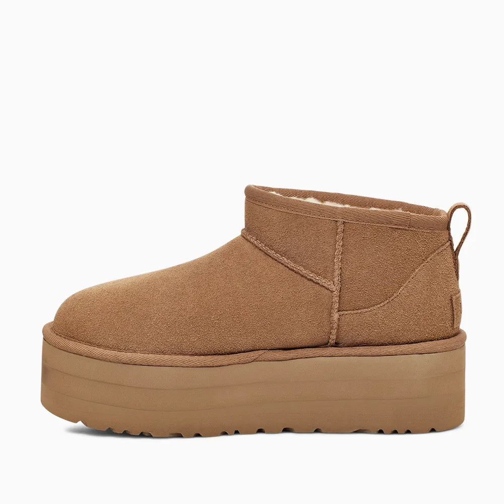 Bota UGG Classic Ultra Mini Plataforma Caramelo