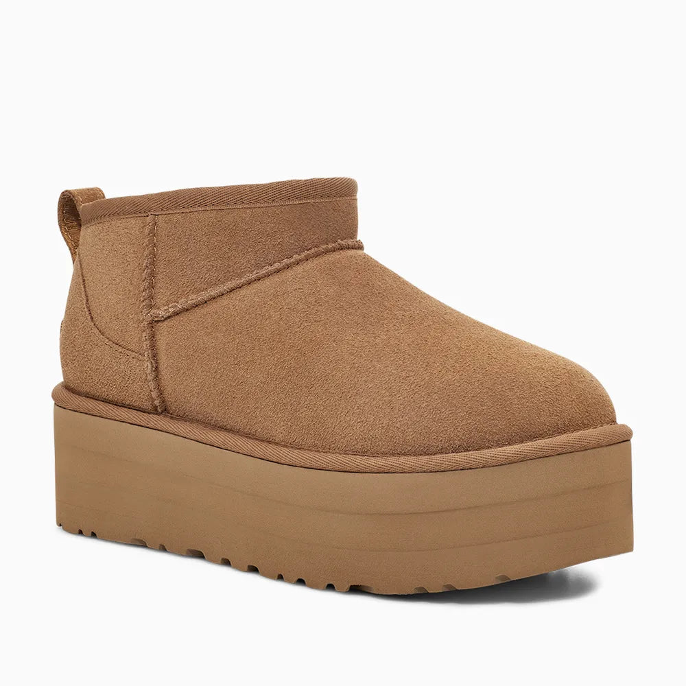 Bota UGG Classic Ultra Mini Plataforma Caramelo